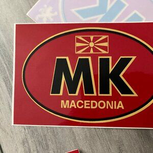 RARE VINTAGE Macedonia Car Sticker